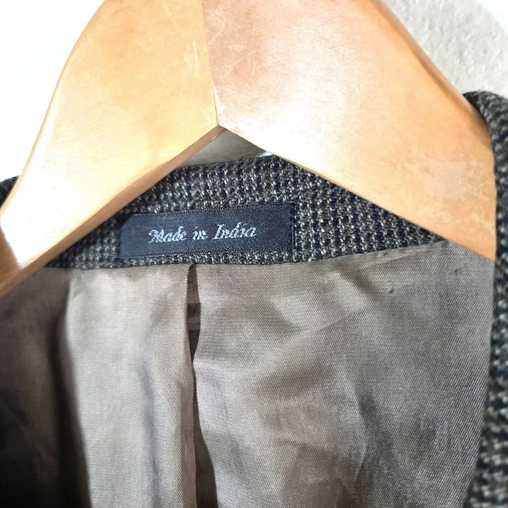 Lauren Ralph Lauren Mens Wool Blazer 48R Sport Coat Lord & Taylor Houndstoooth